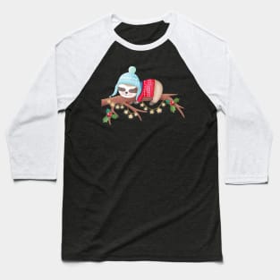 Sloth in winter Baseball T-Shirt